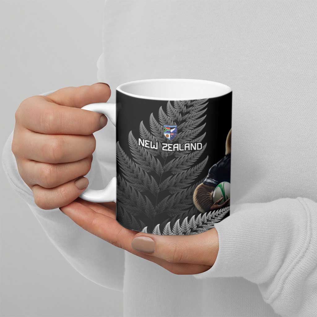 New Zealand Rugby Custom Ceramic Mug Glory Be To Black Silver-fern LT9 - Polynesian Pride