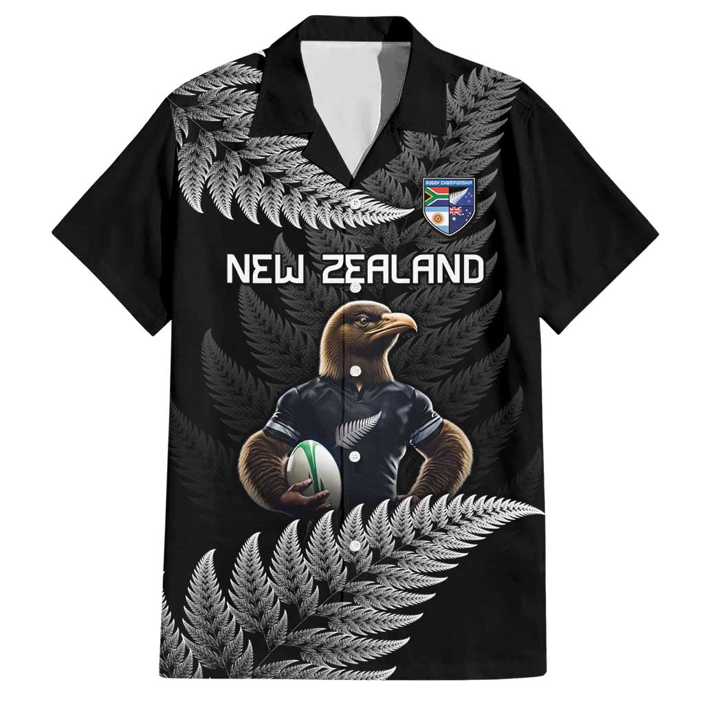 New Zealand Rugby Custom Hawaiian Shirt Glory Be To Black Silver-fern LT9 Black - Polynesian Pride