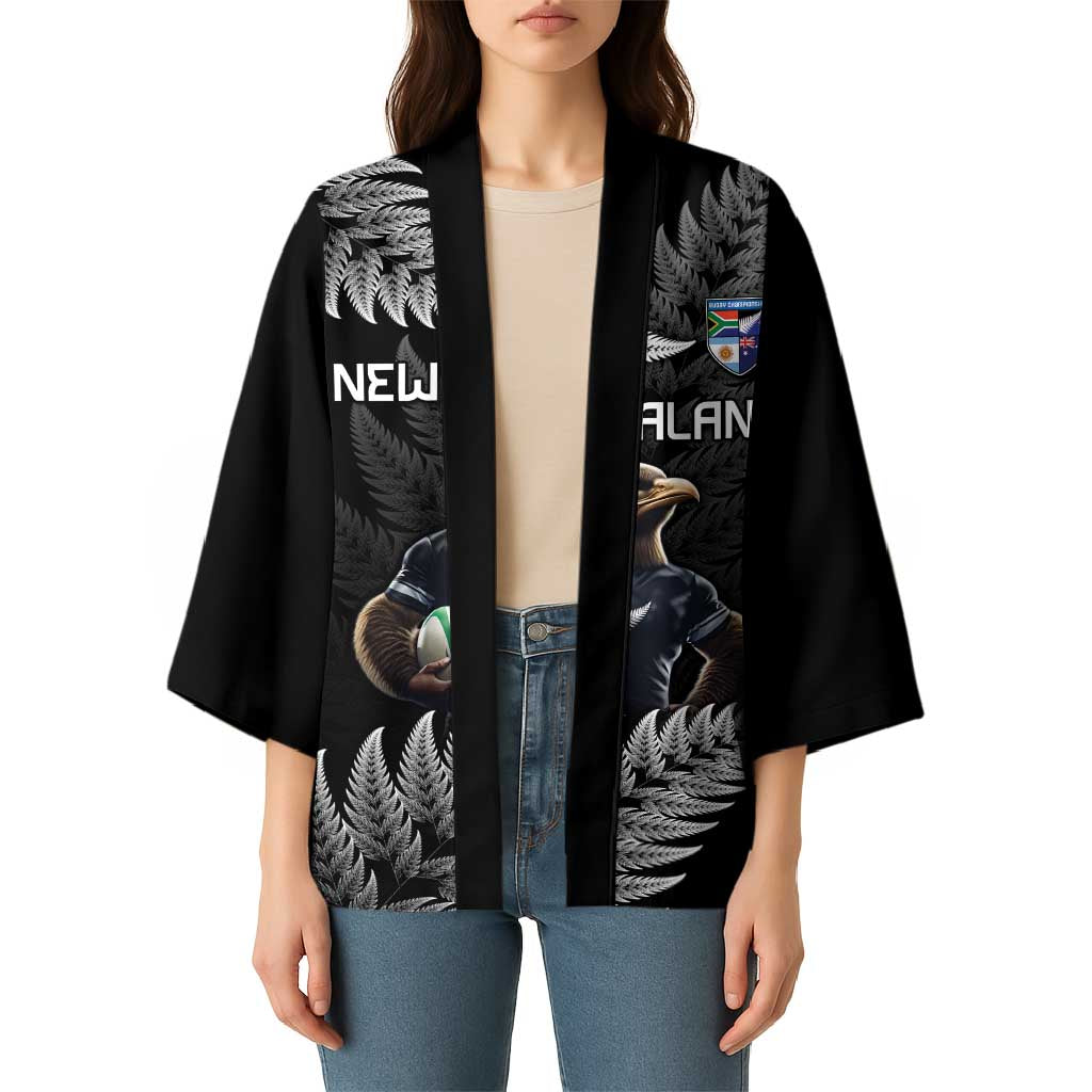 New Zealand Rugby Custom Kimono Glory Be To Black Silver-fern LT9 - Polynesian Pride