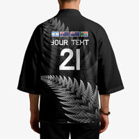 New Zealand Rugby Custom Kimono Glory Be To Black Silver-fern LT9 - Polynesian Pride