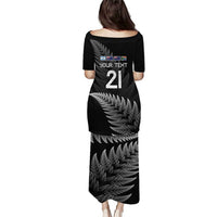 New Zealand Rugby Custom Puletasi Glory Be To Black Silver-fern LT9 - Polynesian Pride