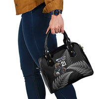 New Zealand Rugby Custom Shoulder Handbag Glory Be To Black Silver-fern LT9 - Polynesian Pride