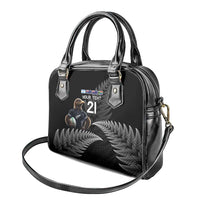 New Zealand Rugby Custom Shoulder Handbag Glory Be To Black Silver-fern LT9 - Polynesian Pride