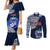 Samoa Rugby Couples Matching Mermaid Dress and Long Sleeve Button Shirts Proud Samoa World Cup 2023 LT9 Blue - Polynesian Pride