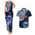 Samoa Rugby Couples Matching Tank Maxi Dress and Hawaiian Shirt Proud Samoa World Cup 2023 LT9 Blue - Polynesian Pride