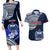 Custom Samoa Rugby Couples Matching Long Sleeve Bodycon Dress and Hawaiian Shirt Proud Samoa World Cup 2023 LT9 Blue - Polynesian Pride