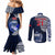 Custom Samoa Rugby Couples Matching Mermaid Dress and Long Sleeve Button Shirts Proud Samoa World Cup 2023 LT9 - Polynesian Pride