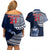 Custom Samoa Rugby Couples Matching Off Shoulder Short Dress and Hawaiian Shirt Proud Samoa World Cup 2023 LT9 - Polynesian Pride