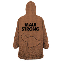 Hawaii Strong Maui Wildfire Wearable Blanket Hoodie No1 LT9 - Polynesian Pride
