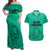 Hawaii Strong Maui Wildfire Couples Matching Off Shoulder Maxi Dress and Hawaiian Shirt No2 LT9 Green - Polynesian Pride