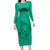 Hawaii Strong Maui Wildfire Long Sleeve Bodycon Dress No2 LT9 Long Dress Green - Polynesian Pride