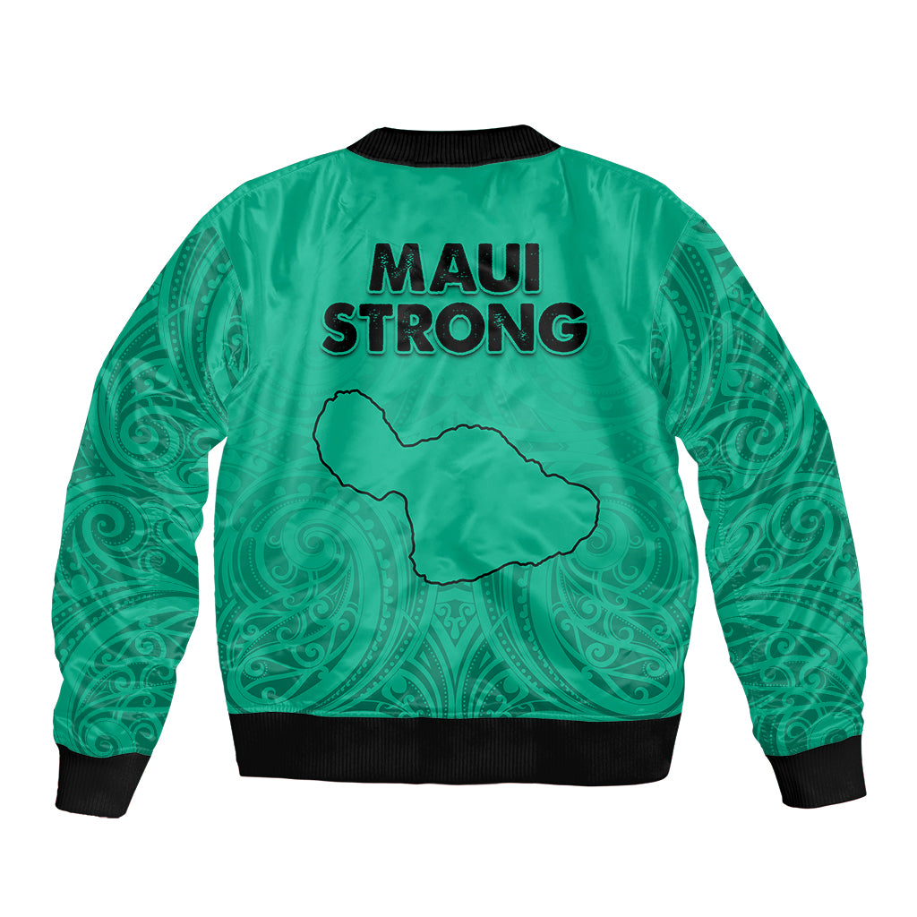 Hawaii Strong Maui Wildfire Sleeve Zip Bomber Jacket No2 LT9 - Polynesian Pride