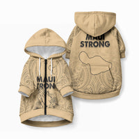 Hawaii Strong Maui Wildfire Pet Hoodie No3 LT9 Zip-up Nude - Polynesian Pride