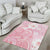 Japan Sakura Floral with Polynesian Vibe Area Rug