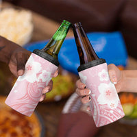 Japan Sakura Floral with Polynesian Vibe 4 in 1 Can Cooler Tumbler LT9 - Polynesian Pride