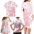 Japan Sakura Floral with Polynesian Vibe Family Matching Long Sleeve Bodycon Dress and Hawaiian Shirt