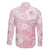 Japan Sakura Floral with Polynesian Vibe Family Matching Off Shoulder Short Dress and Hawaiian Shirt