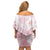 Japan Sakura Floral with Polynesian Vibe Family Matching Off Shoulder Short Dress and Hawaiian Shirt