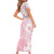 Japan Sakura Floral with Polynesian Vibe Family Matching Short Sleeve Bodycon Dress and Hawaiian Shirt