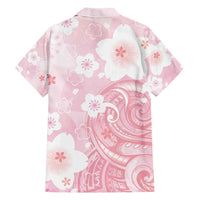 Japan Sakura Floral with Polynesian Vibe Hawaiian Shirt LT9 - Polynesian Pride