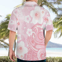 Japan Sakura Floral with Polynesian Vibe Hawaiian Shirt LT9 - Polynesian Pride