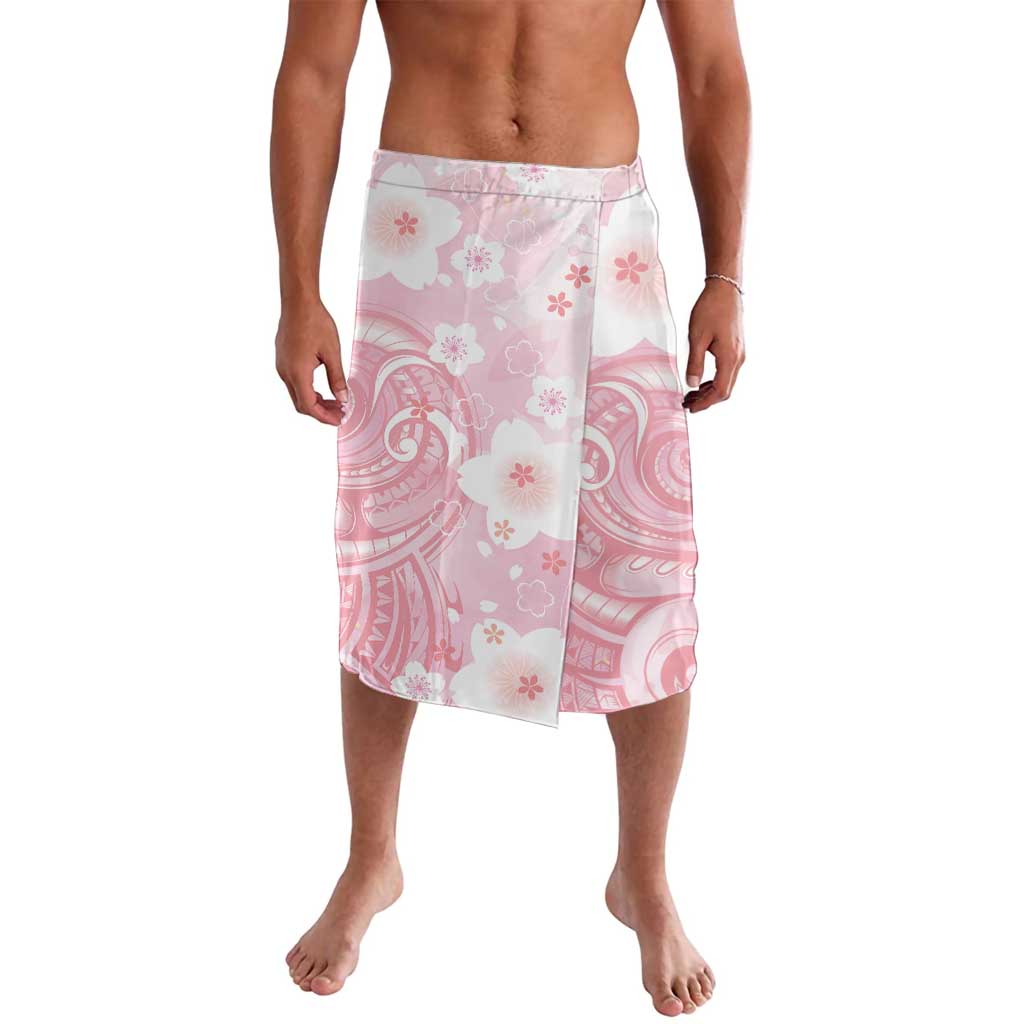 Japan Sakura Floral with Polynesian Vibe Lavalava LT9 Pink - Polynesian Pride