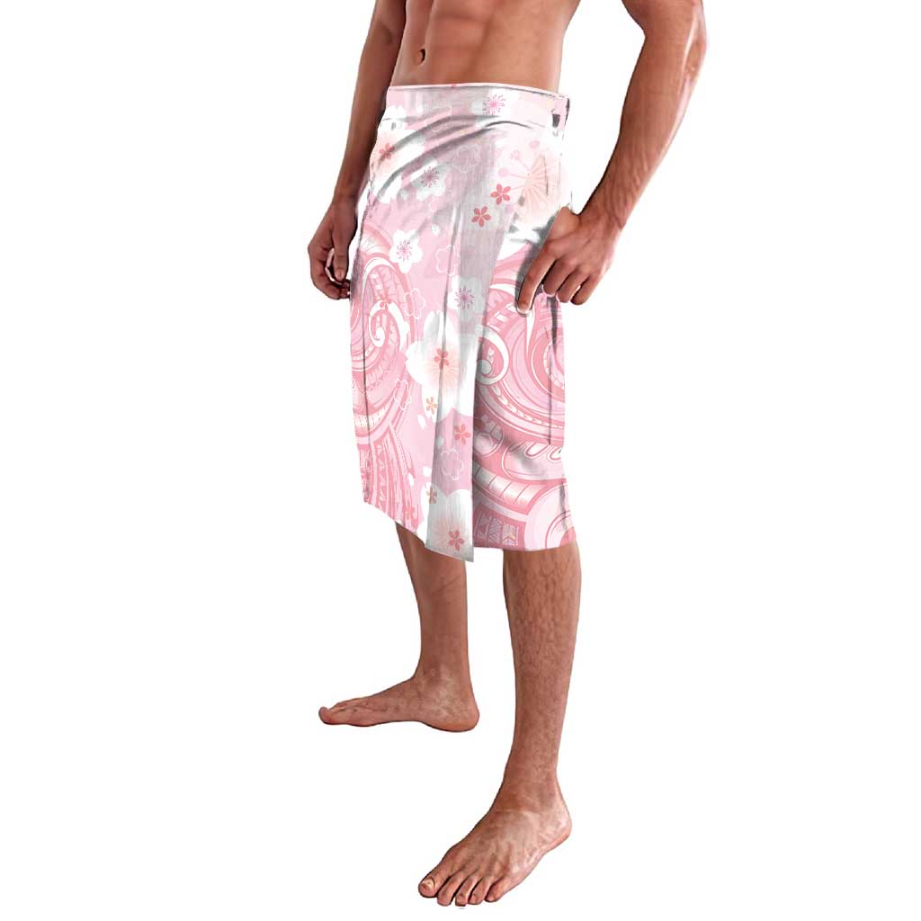 Japan Sakura Floral with Polynesian Vibe Lavalava LT9 - Polynesian Pride