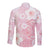 Japan Sakura Floral with Polynesian Vibe Long Sleeve Button Shirt