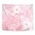 Japan Sakura Floral with Polynesian Vibe Tapestry