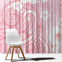 Japan Sakura Floral with Polynesian Vibe Window Curtain LT9 - Polynesian Pride