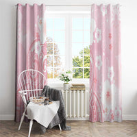 Japan Sakura Floral with Polynesian Vibe Window Curtain LT9 - Polynesian Pride