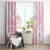 Japan Sakura Floral with Polynesian Vibe Window Curtain