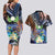 Marshall Islands Kwajalein Atoll Couples Matching Long Sleeve Bodycon Dress and Hawaiian Shirt Plumeria Sea Turtle with Polynesian Tribal