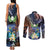 Marshall Islands Kwajalein Atoll Couples Matching Tank Maxi Dress and Long Sleeve Button Shirt Plumeria Sea Turtle with Polynesian Tribal