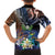 Marshall Islands Kwajalein Atoll Family Matching Off The Shoulder Long Sleeve Dress and Hawaiian Shirt Plumeria Sea Turtle with Polynesian Tribal