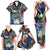 Marshall Islands Kwajalein Atoll Family Matching Tank Maxi Dress and Hawaiian Shirt Plumeria Sea Turtle with Polynesian Tribal