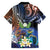 Marshall Islands Kwajalein Atoll Hawaiian Shirt Plumeria Sea Turtle with Polynesian Tribal