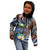 Marshall Islands Kwajalein Atoll Kid Hoodie Plumeria Sea Turtle with Polynesian Tribal