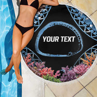 Personalised Nukuoro Micronesia Atoll Beach Blanket with Pacific Coral Reef LT9 - Polynesian Pride