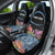 Personalised Nukuoro Micronesia Atoll Car Seat Cover with Pacific Coral Reef