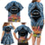 Personalised Nukuoro Micronesia Atoll Family Matching Long Sleeve Bodycon Dress and Hawaiian Shirt with Pacific Coral Reef