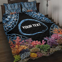 Personalised Nukuoro Micronesia Atoll Quilt Bed Set with Pacific Coral Reef LT9 Blue - Polynesian Pride