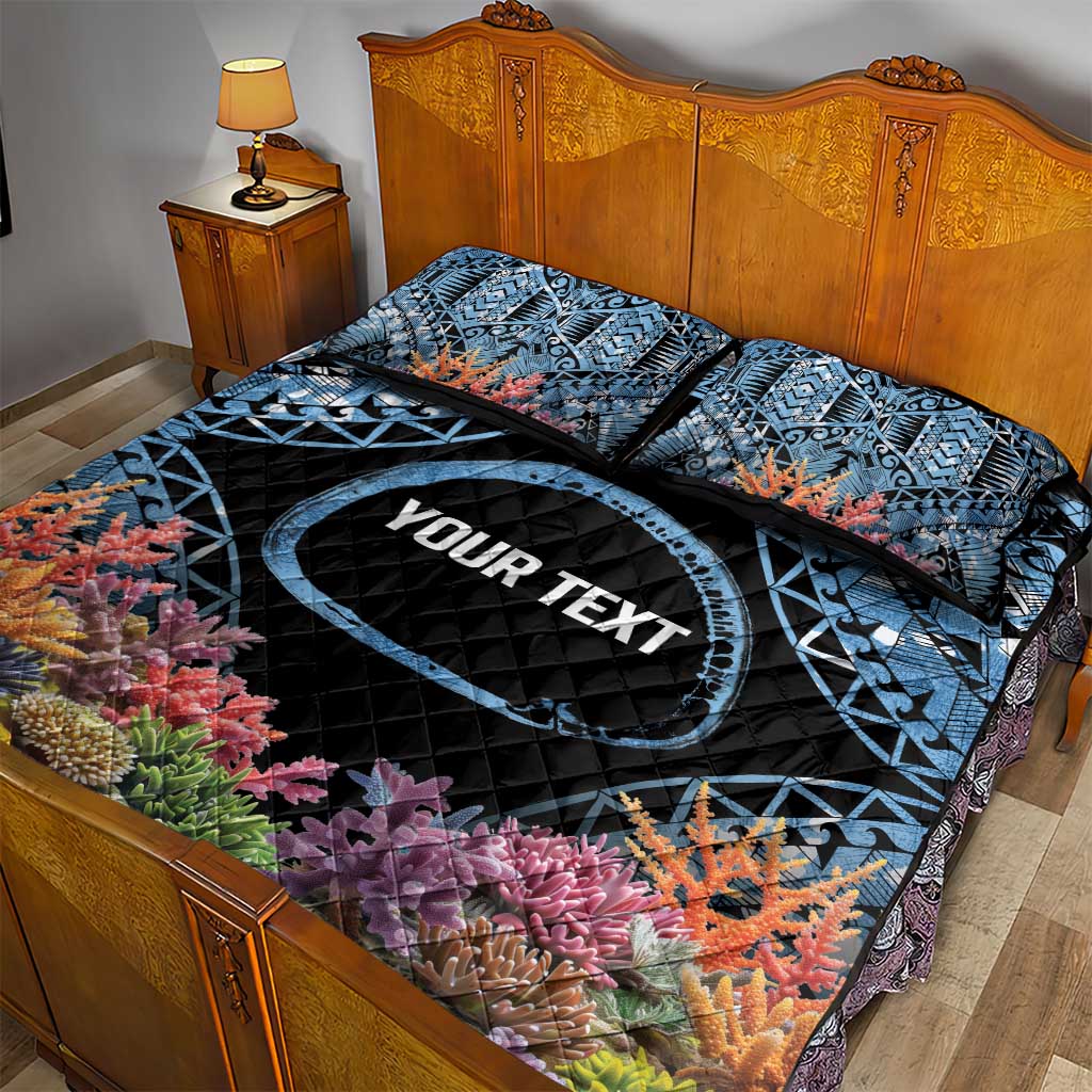 Personalised Nukuoro Micronesia Atoll Quilt Bed Set with Pacific Coral Reef LT9 - Polynesian Pride