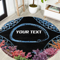 Personalised Nukuoro Micronesia Atoll Round Carpet with Pacific Coral Reef LT9 Blue - Polynesian Pride