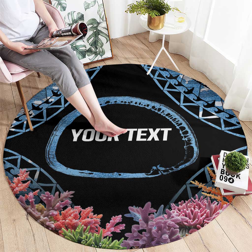Personalised Nukuoro Micronesia Atoll Round Carpet with Pacific Coral Reef LT9 - Polynesian Pride