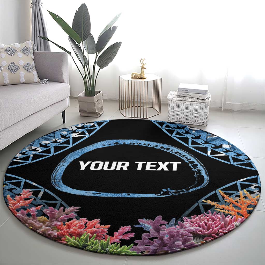Personalised Nukuoro Micronesia Atoll Round Carpet with Pacific Coral Reef LT9 - Polynesian Pride