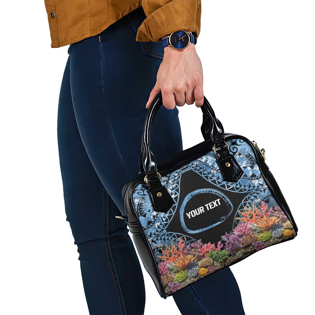 Personalised Nukuoro Micronesia Atoll Shoulder Handbag with Pacific Coral Reef LT9 - Polynesian Pride