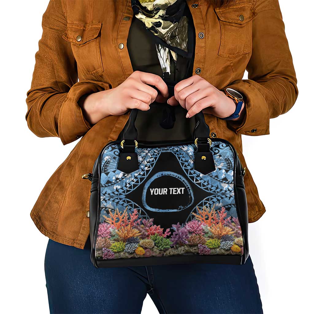 Personalised Nukuoro Micronesia Atoll Shoulder Handbag with Pacific Coral Reef LT9 - Polynesian Pride