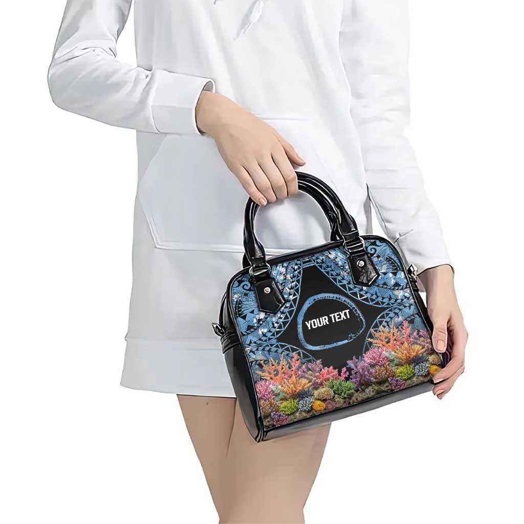 Personalised Nukuoro Micronesia Atoll Shoulder Handbag with Pacific Coral Reef LT9 - Polynesian Pride