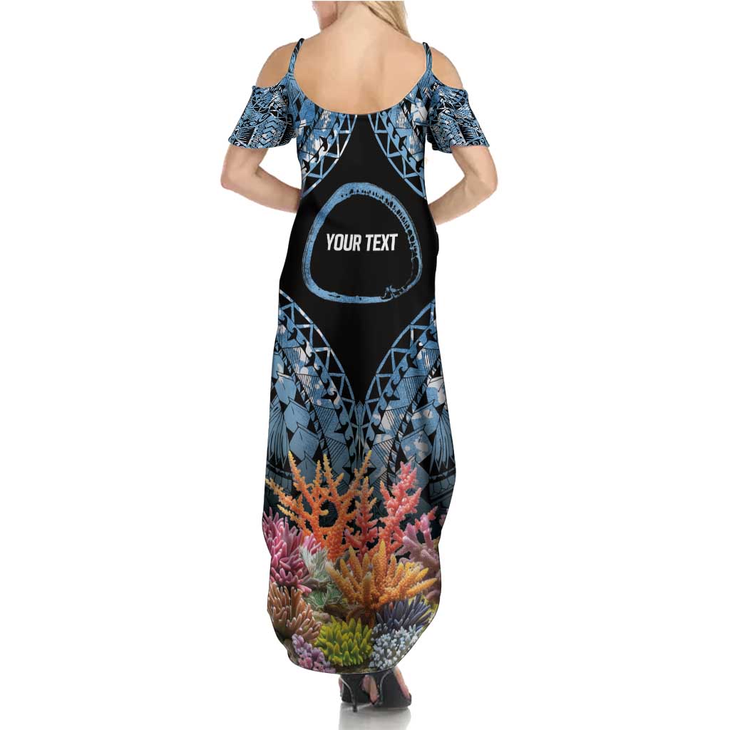 Personalised Nukuoro Micronesia Atoll Summer Maxi Dress with Pacific Coral Reef LT9 - Polynesian Pride